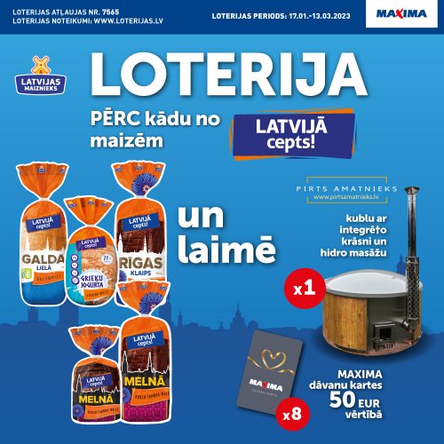 LATVIJĀ cepts! bread lottery in Maxima stores