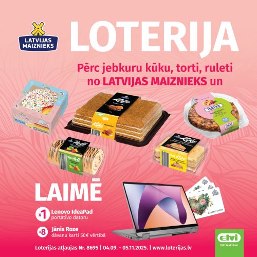 KŪKAS, TORTES, RULETES! LOTERIJA ELVI VEIKALOS