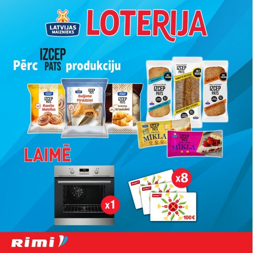 IZCEP PATS produktu loterija veikalos Rimi