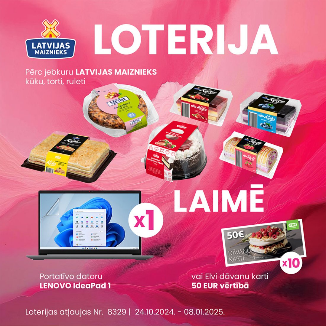 CAKES, ROLLS! LOTTERY IN ELVI STORES