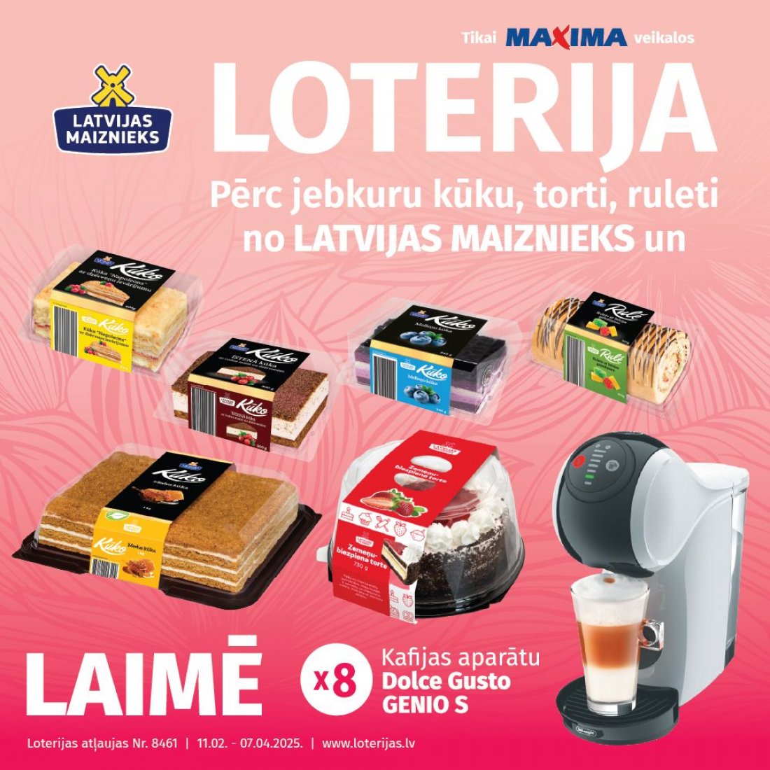 CAKES, CAKES, ROLLS! LOTTERY IN MAXIMA STORES 