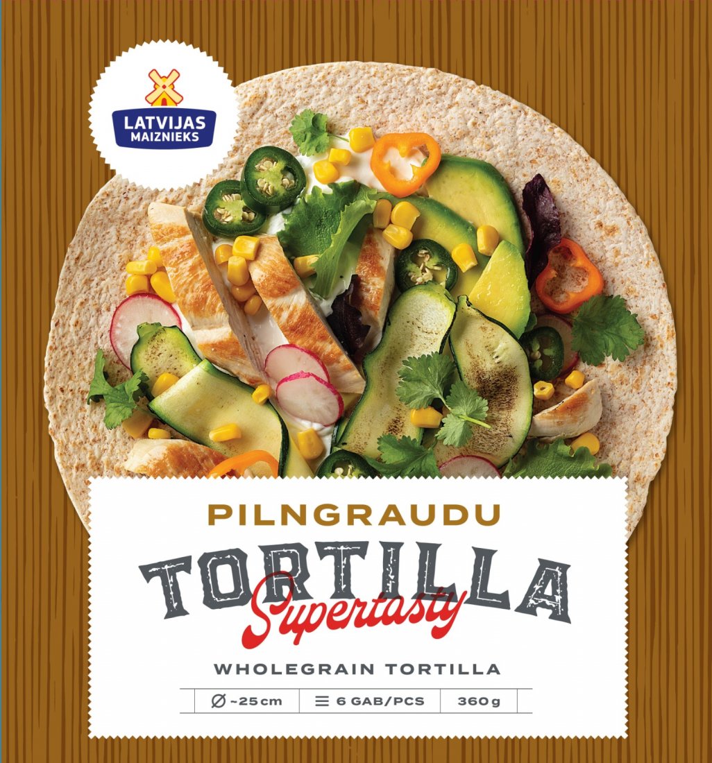 JAUNUMS! PILNGRAUDU KVIEŠU TORTILJA