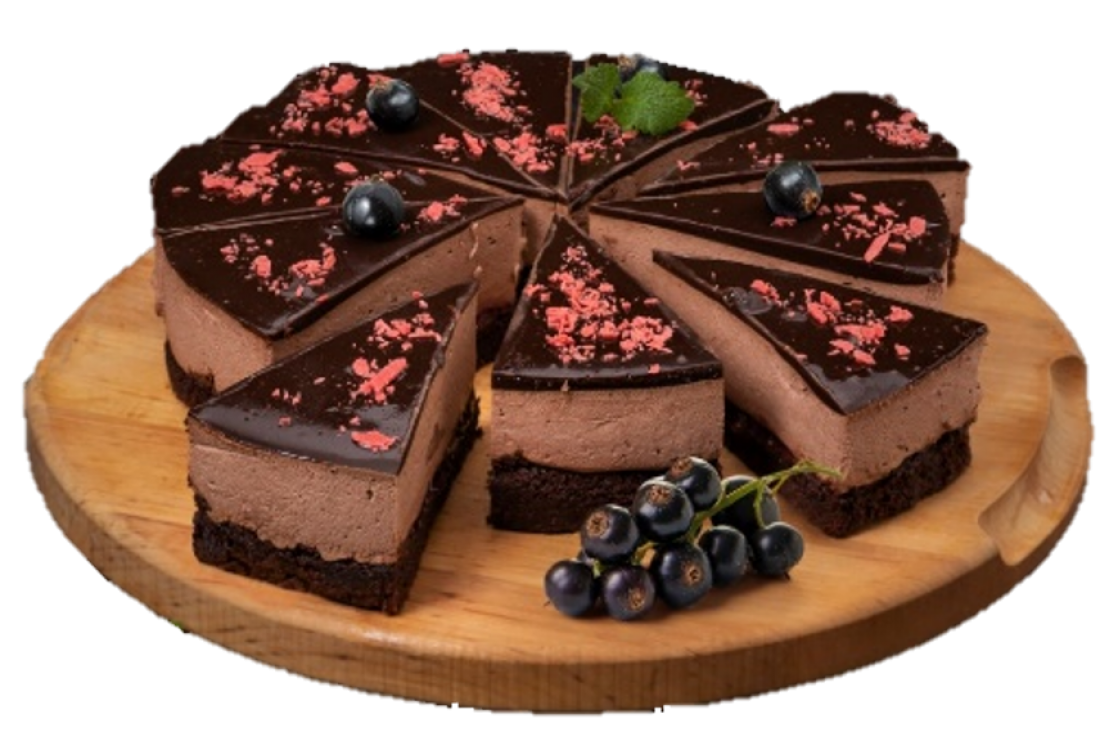 Blackcurrant chocolate cake