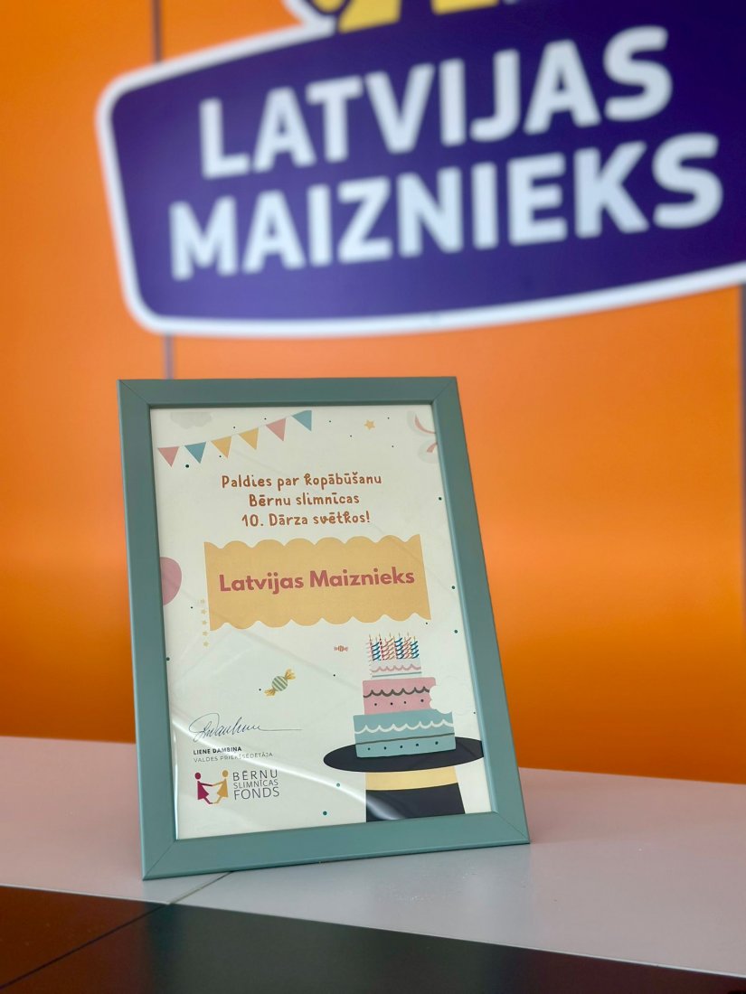LATVIJAS MAIZNIEKS PIEDALĀS 10. BĒRNU SLIMNĪCAS DĀRZA SVĒTKOS