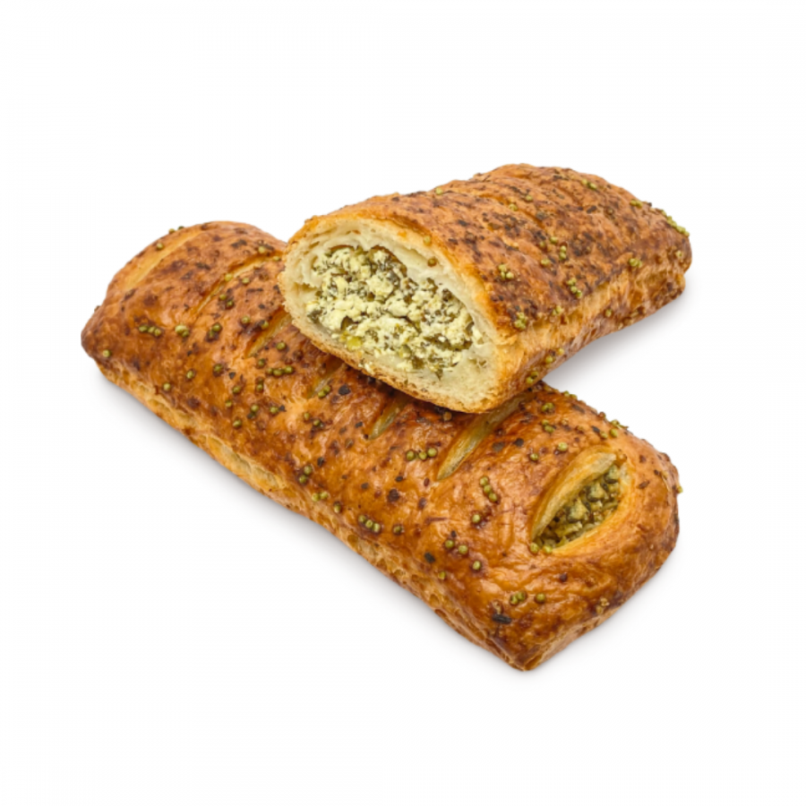 Cottage cheese-spinach pastry