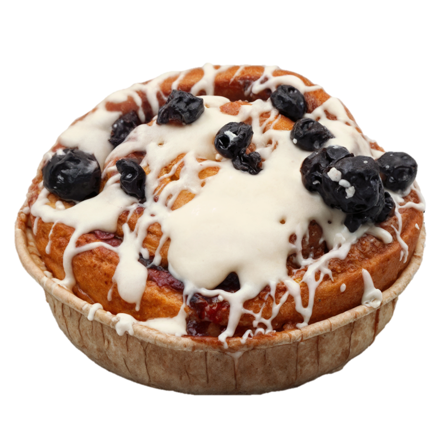 Cinnabon Roll with Blackcurrants in White Glaze, 90g
