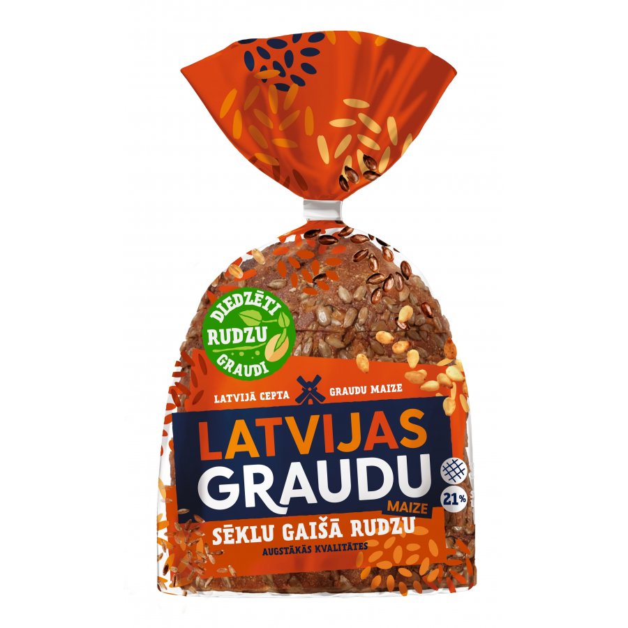 "LATVIJAS GRAUDU" light rye bread with seeds