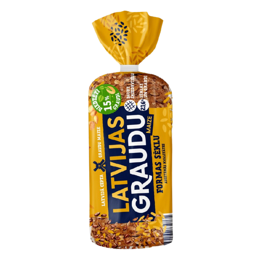 Latvijas Graudu form bread with seeds