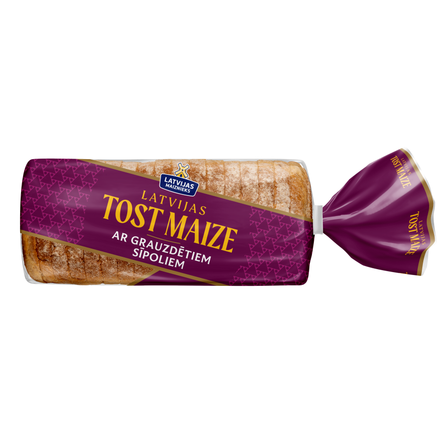 Latvijas Tost Maize с жареным луком тостерный хлеб 