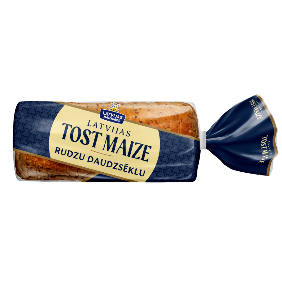 Latvijas Tost Maize Rudzu daudzsēklu tostermaize