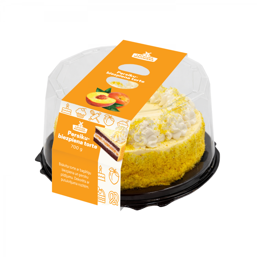 Персиково-творожный торт