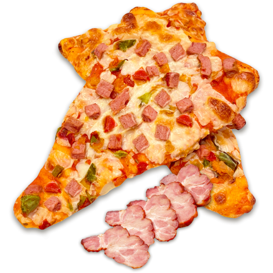 Pizza with Ham and Bell Pepper